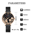 Curren 9065 nouvelles dames de haute qualité montre en cuir véritable femmes robe de mode montre de luxe Quartz Sport horloge Relogio Masculino